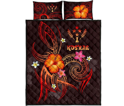 Kosrae Polynesian Quilt Bed Set - Legend of Kosrae (Red)