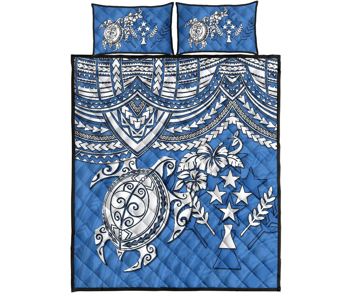Kosrae Polynesian Quilt Bed Set - Polynesian Turtle