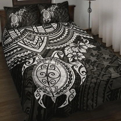 Kosrae Polynesian Quilt Bed Set - White Turtle