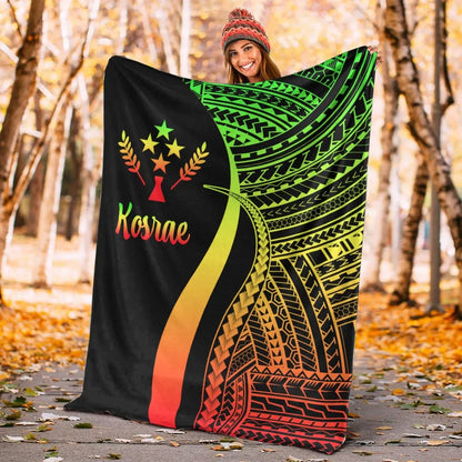 Kosrae Premium Blanket - Reggae Polynesian Tentacle Tribal Pattern
