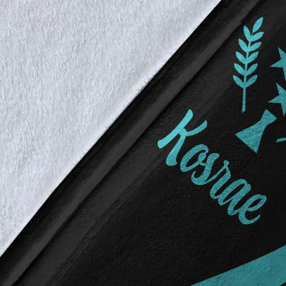 Kosrae Premium Blanket - Turquoise Polynesian Tentacle Tribal Pattern