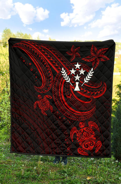 Kosrae Premium Quilt - Red Turtle