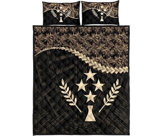 Kosrae Polynesian Quilt Bed Set Golden Coconut