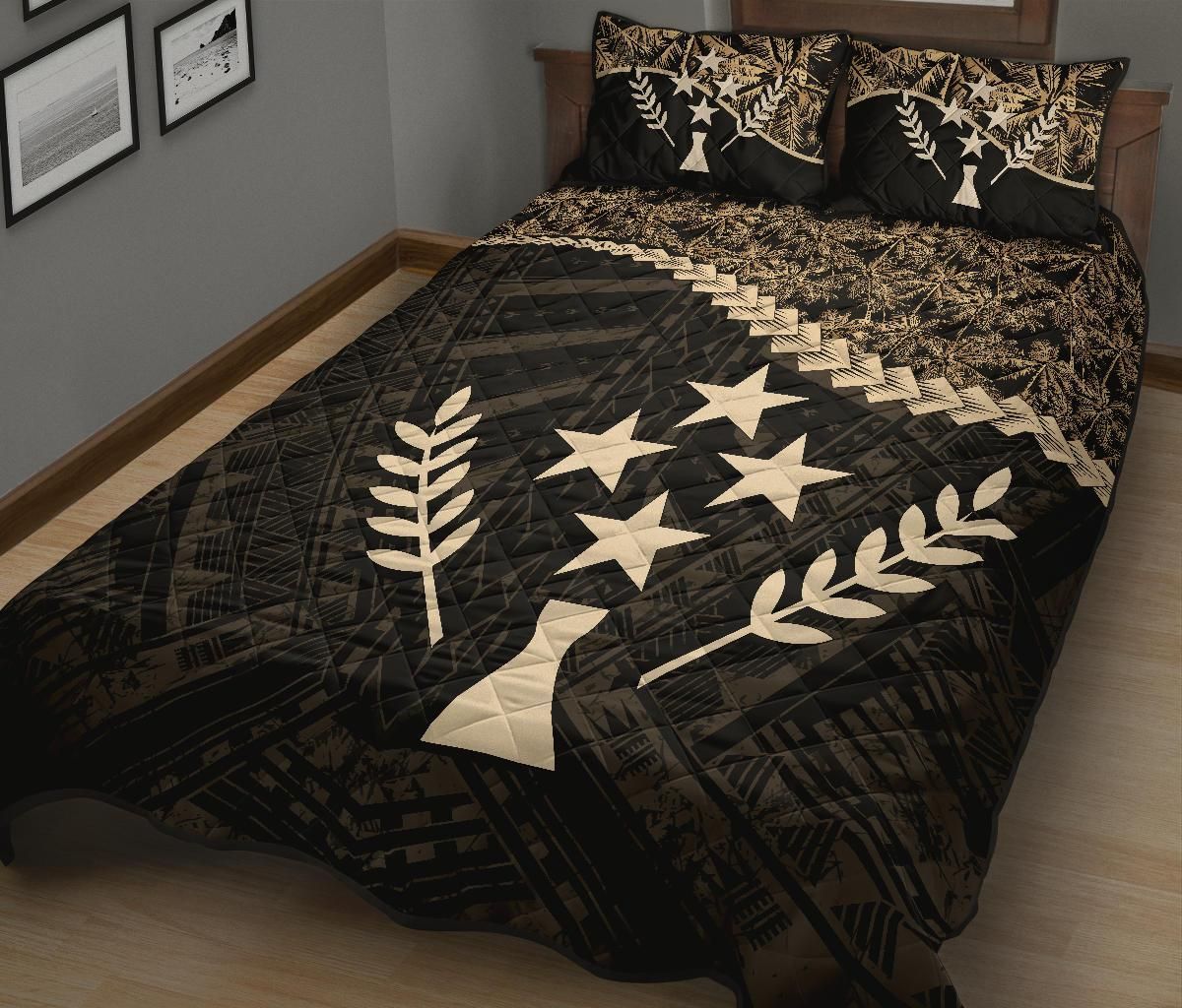 Kosrae Polynesian Quilt Bed Set Golden Coconut