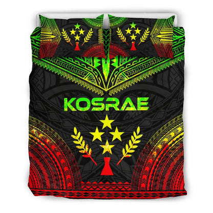 Kosrae Polynesian Chief Duvet Cover Set - Reggae Version