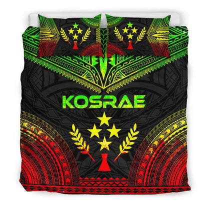 Kosrae Polynesian Chief Duvet Cover Set - Reggae Version