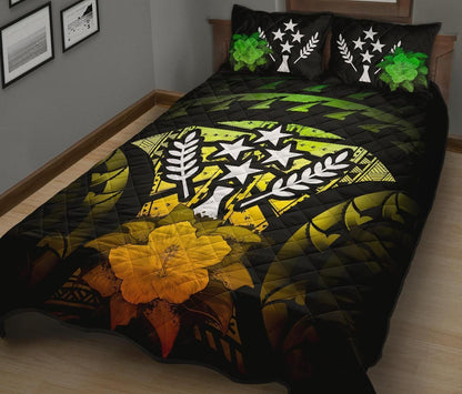 Kosrae Polynesian Quilt Bed Set Hibiscus Reggae