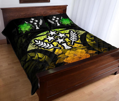 Kosrae Polynesian Quilt Bed Set Hibiscus Reggae
