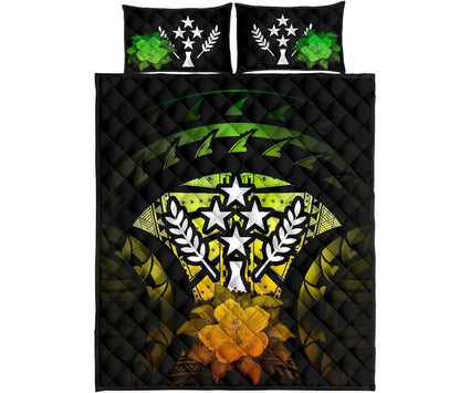 Kosrae Polynesian Quilt Bed Set Hibiscus Reggae