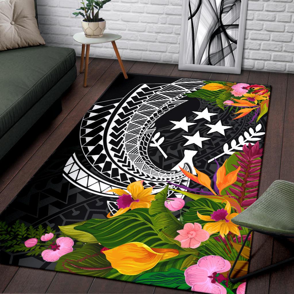 Kosrae State Area Rug - Seal Spiral Polynesian Patterns