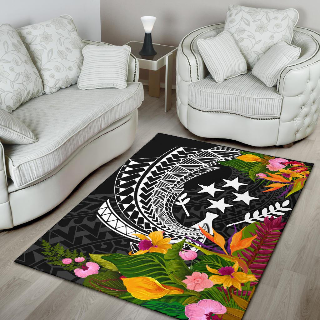 Kosrae State Area Rug - Seal Spiral Polynesian Patterns