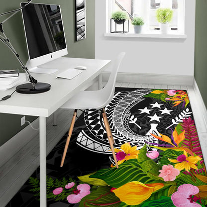 Kosrae State Area Rug - Seal Spiral Polynesian Patterns