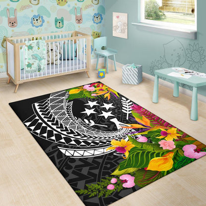 Kosrae State Area Rug - Seal Spiral Polynesian Patterns