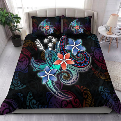 Kosrae State Bedding Set - Plumeria Flowers Style