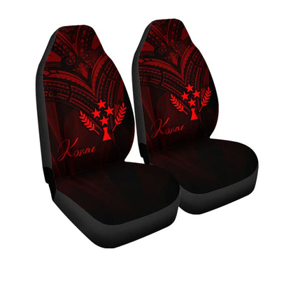 Kosrae State Car Seat Cover - Red Color Cross Style