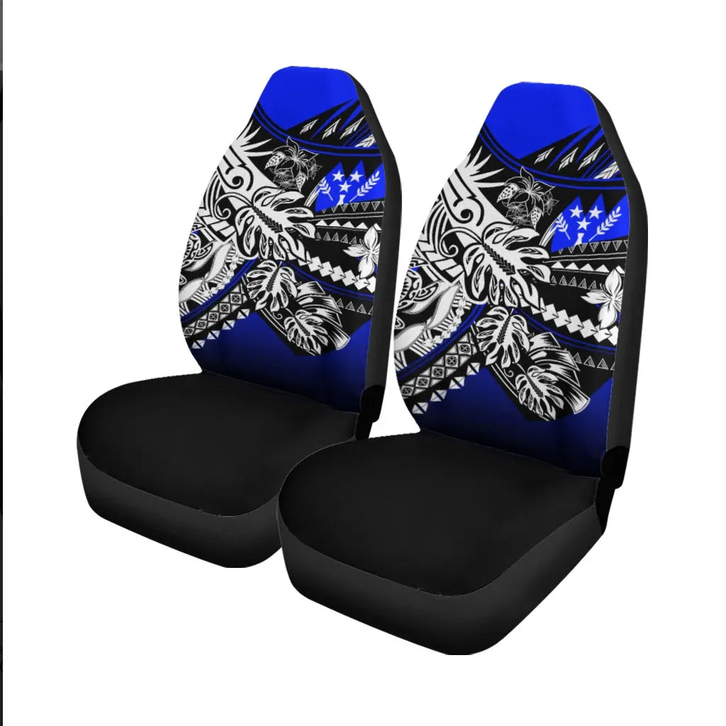 Kosrae State Car Seat Cover - The Flow OF Ocean Blue Color
