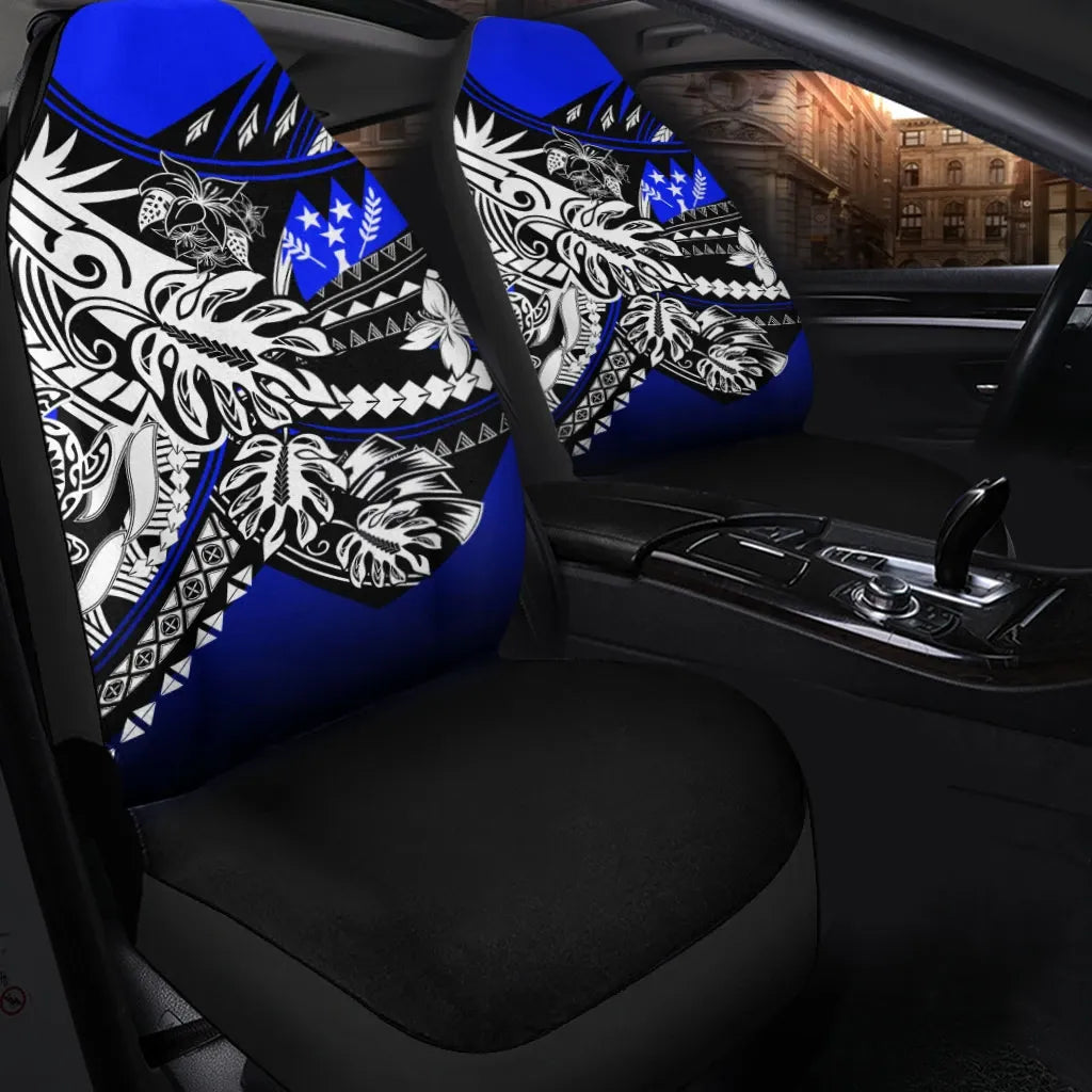 Kosrae State Car Seat Cover - The Flow OF Ocean Blue Color