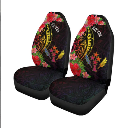 Kosrae State Car Seat Cover - Tropical Hippie Style