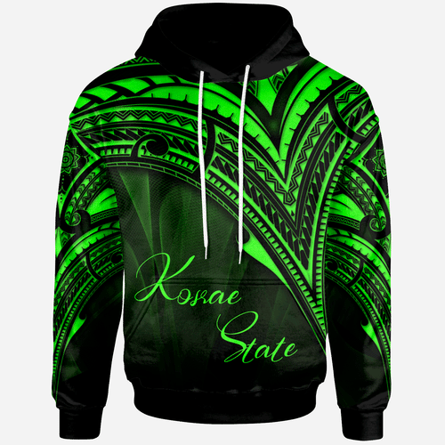Kosrae State Hoodie - Green Color Cross Style