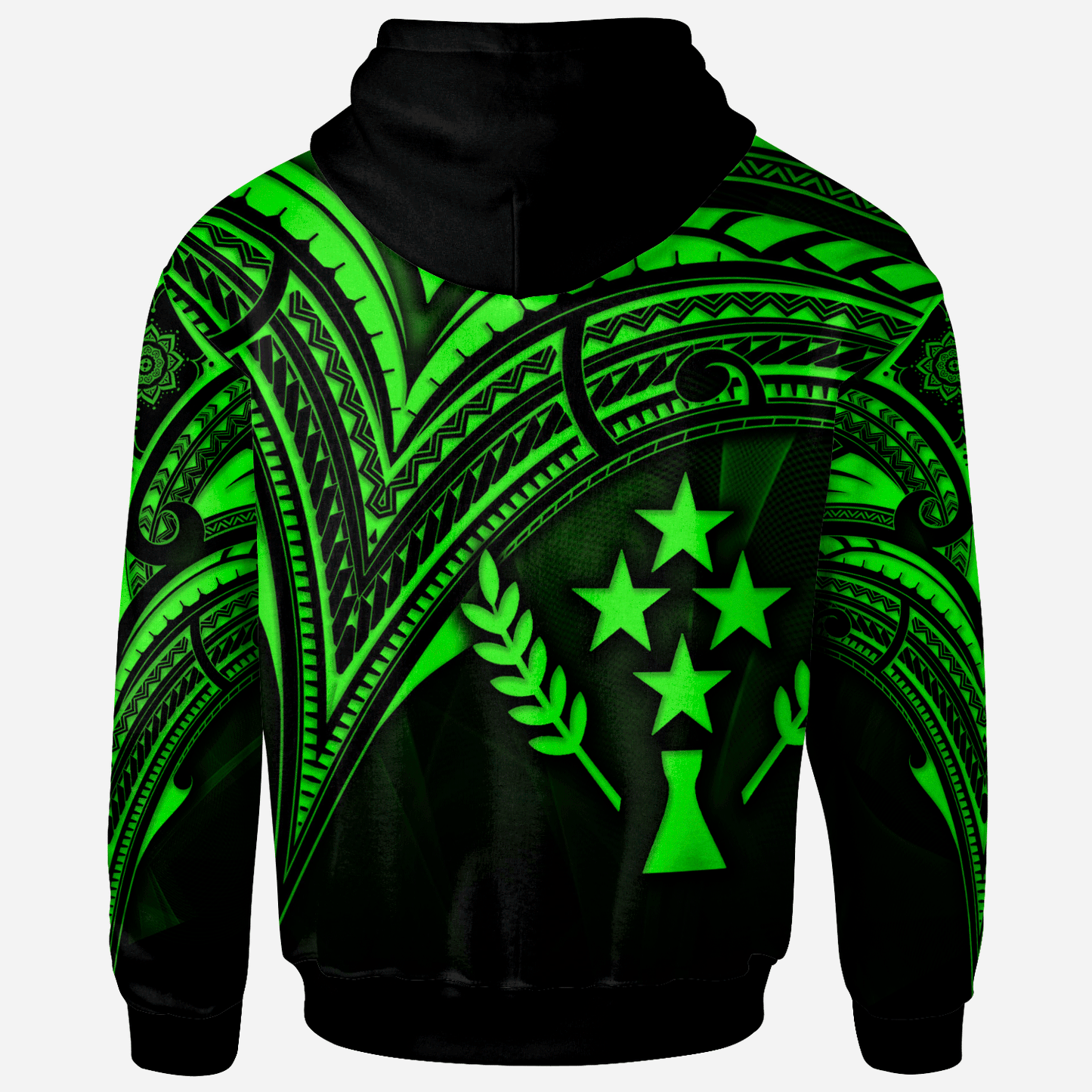 Kosrae State Hoodie - Green Color Cross Style