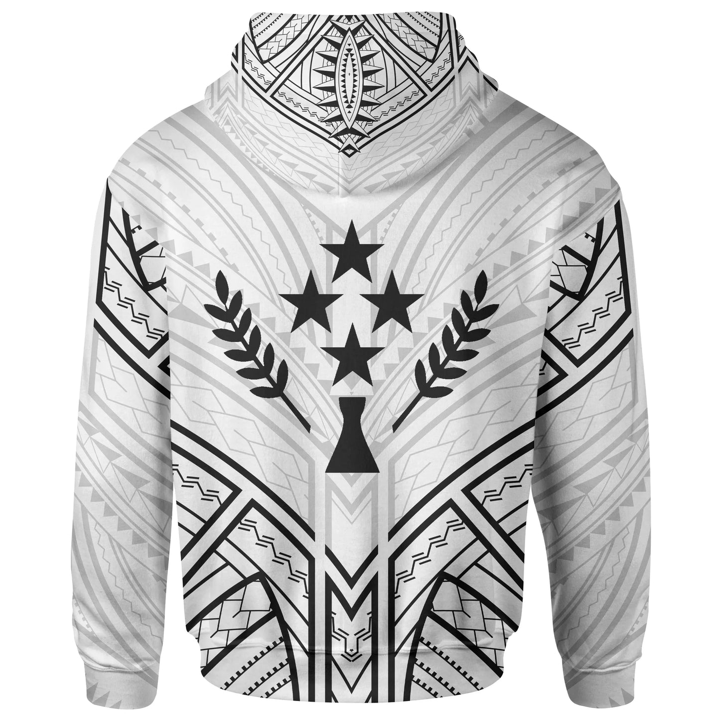 Kosrae State Hoodie - Kosrae State Seal Tribal Patterns
