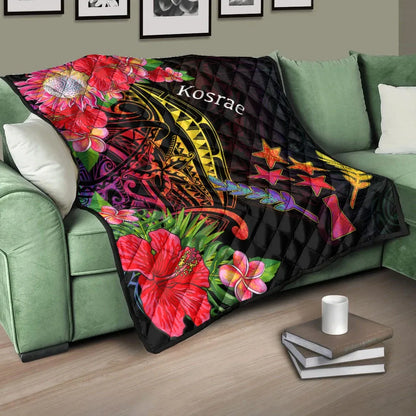 Kosrae State Premium Quilt - Tropical Hippie Style