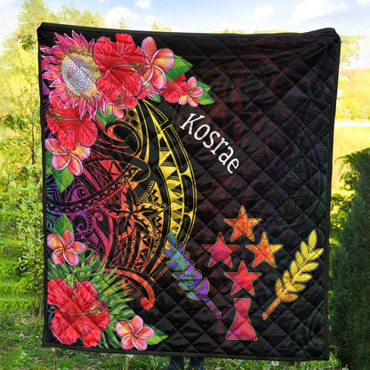 Kosrae State Premium Quilt - Tropical Hippie Style