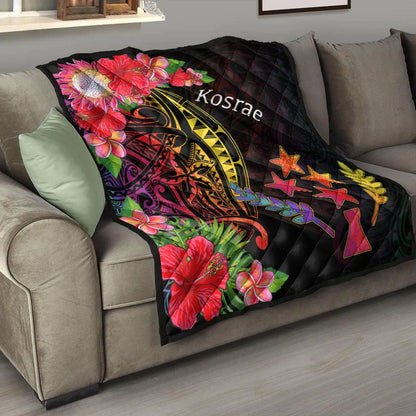 Kosrae State Premium Quilt - Tropical Hippie Style