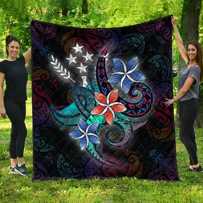 Kosrae State Quilt - Plumeria Flowers Style