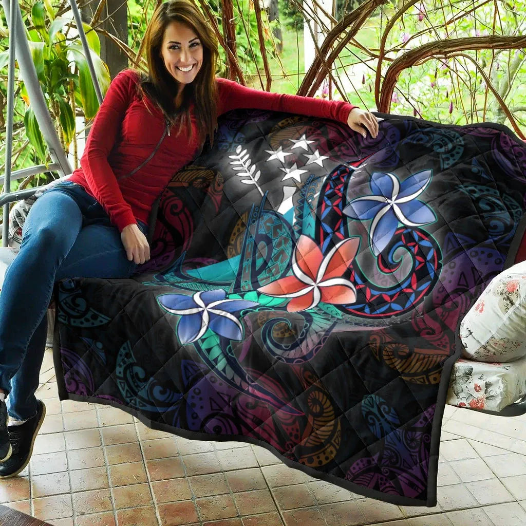 Kosrae State Quilt - Plumeria Flowers Style
