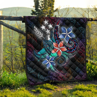 Kosrae State Quilt - Plumeria Flowers Style
