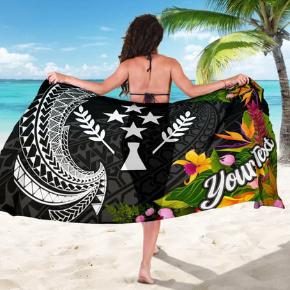 Kosrae State Sarong - Custom Personalised Seal Spiral Polynesian Patterns
