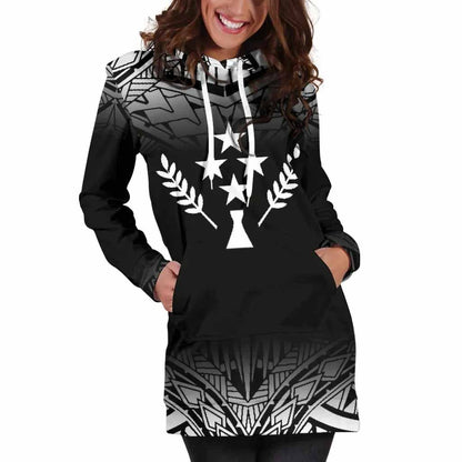 Kosrae Female Hoodie Dress - Black Fog Style