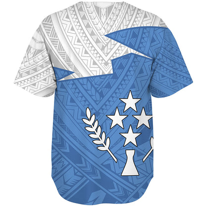 Kosrae Baseball Shirt Polynesian Tattoo Flag And Coat Of Arms