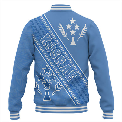 Kosrae Baseball Jacket Flag And Coat Of Arms