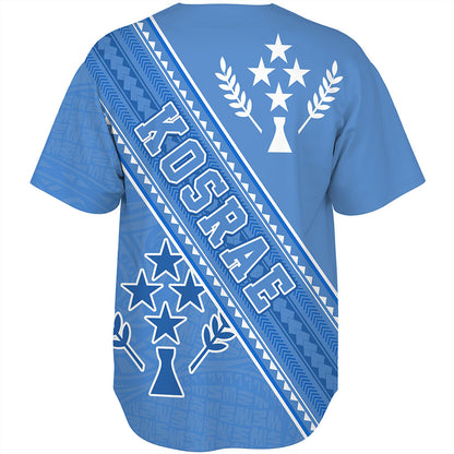 Kosrae Baseball Shirt Flag And Coat Of Arms
