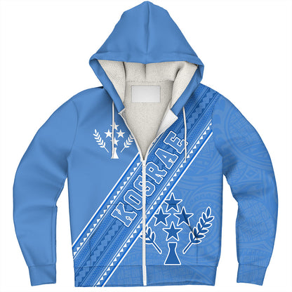 Kosrae Sherpa Hoodie Flag And Coat Of Arms