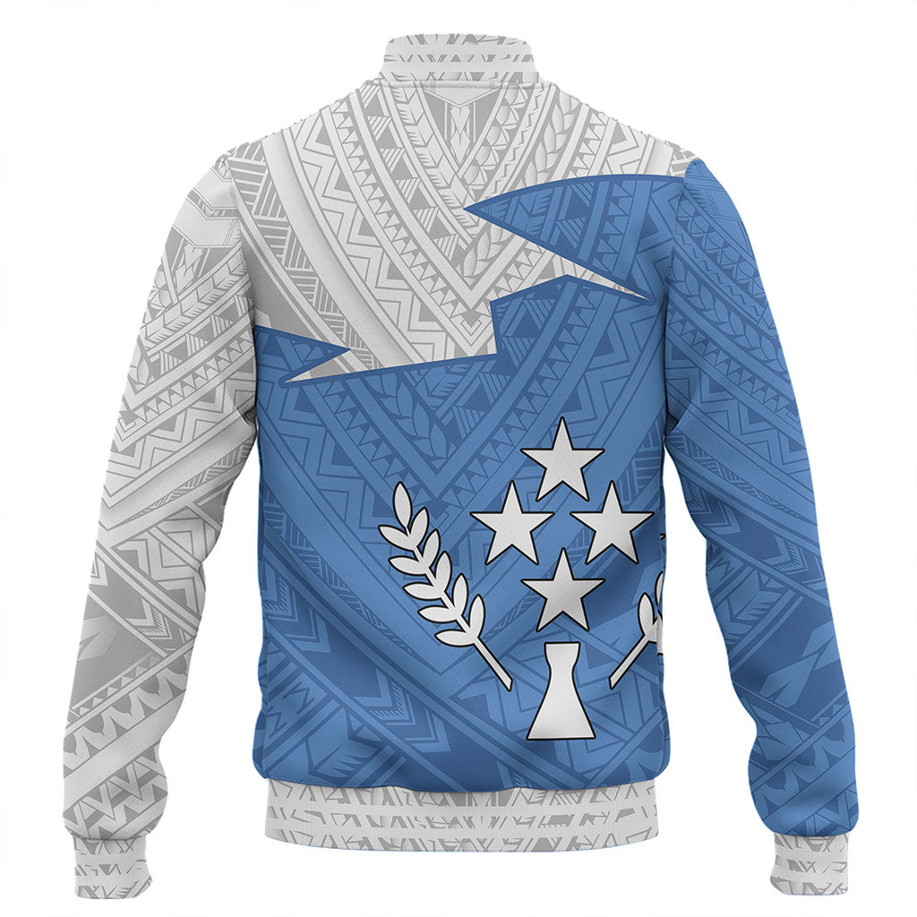 Kosrae Baseball Jacket Polynesian Tattoo Flag And Coat Of Arms