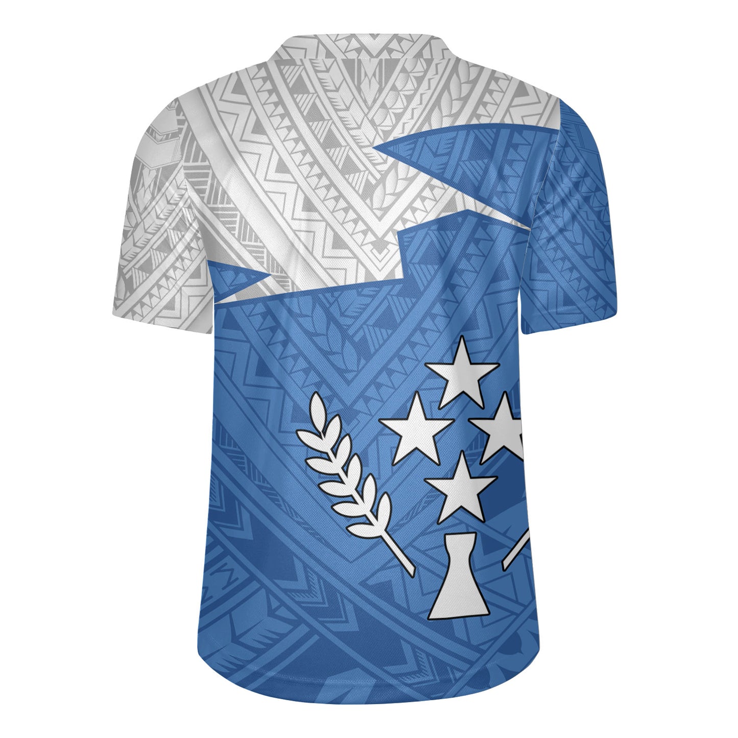 Kosrae Rugby Jersey Polynesian Tattoo Flag And Coat Of Arms