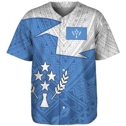 Kosrae Baseball Shirt Polynesian Tattoo Flag And Coat Of Arms