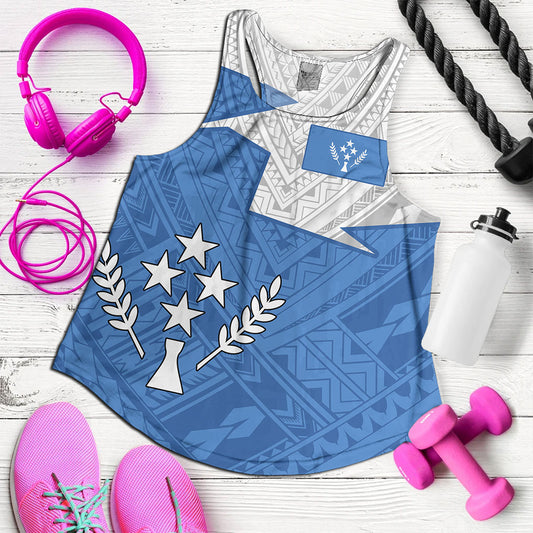 Kosrae Women Tank Polynesian Tattoo Flag And Coat Of Arms