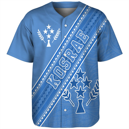Kosrae Baseball Shirt Flag And Coat Of Arms
