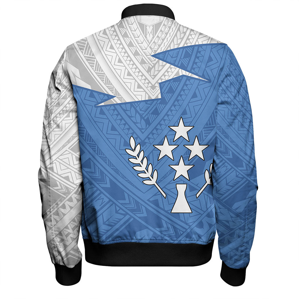 Kosrae Bomber Jacket Polynesian Tattoo Flag And Coat Of Arms