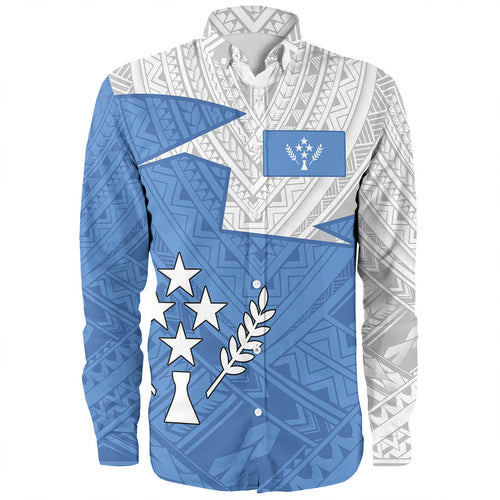 Kosrae Long Sleeve Shirt Polynesian Tattoo Flag And Coat Of Arms