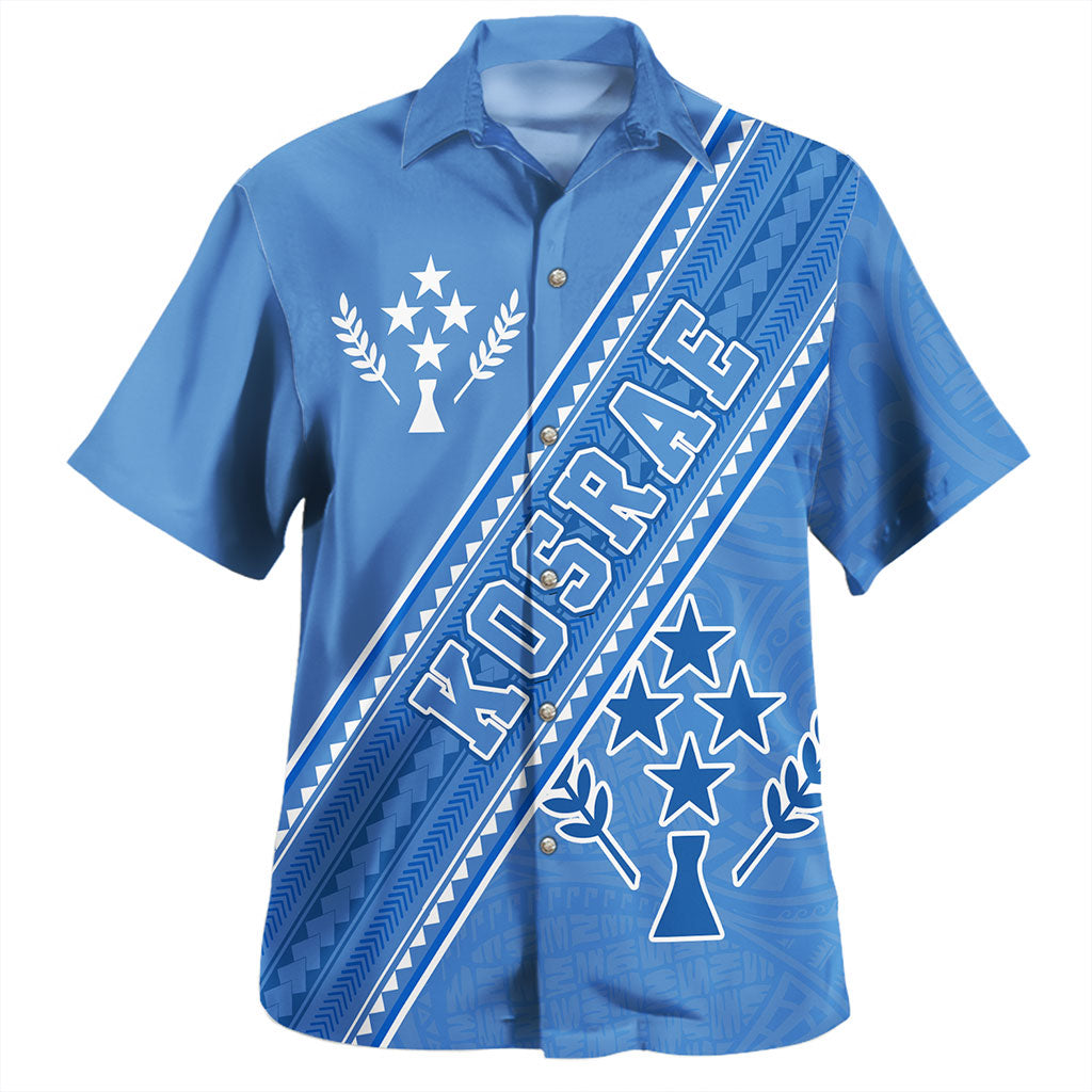 Kosrae Hawaiian Shirt Flag And Coat Of Arms
