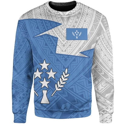 Kosrae Sweatshirt Polynesian Tattoo Flag And Coat Of Arms