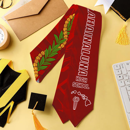 Hawaii Graduation Stole Custom Lahainaluna High School Polynesian Lei
