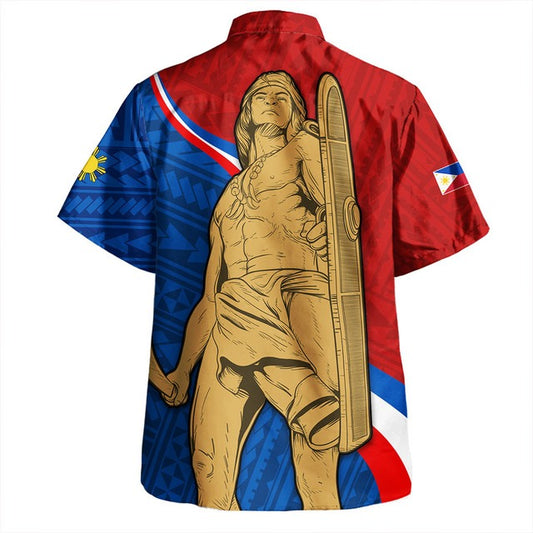 Philippines Filipinos Hawaiian Shirt Lapu-Lapu Hero With Polynesian Pattern