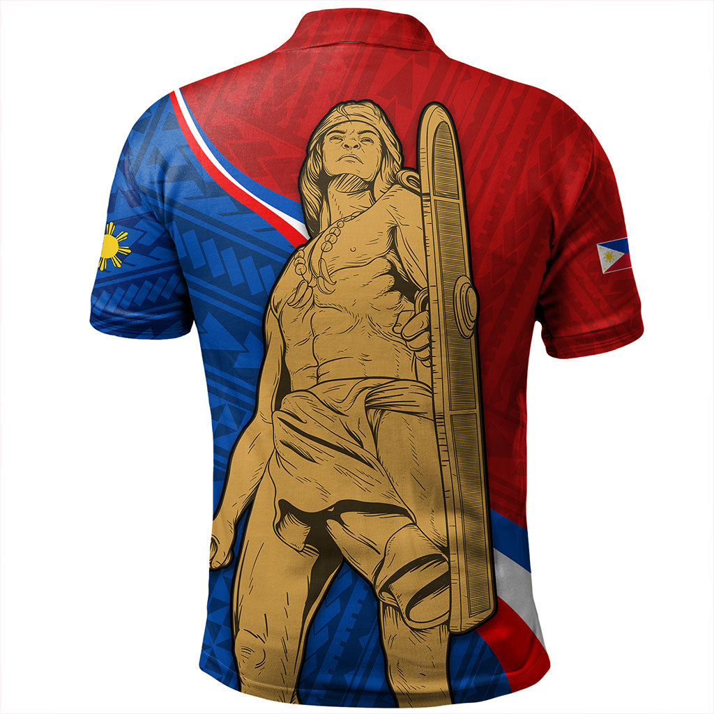Philippines Filipinos Polo Shirt Lapu-Lapu Hero With Polynesian Pattern