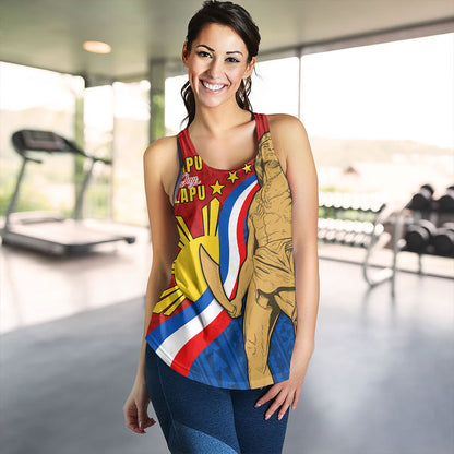 Philippines Filipinos Women Tank Lapu-Lapu Hero With Polynesian Pattern